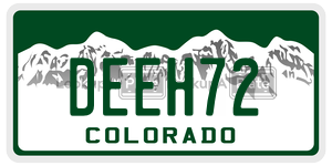 DEEH72  license plate in CO