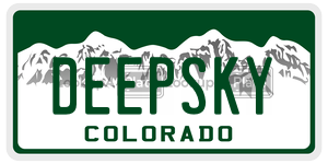 DEEPSKY  license plate in CO