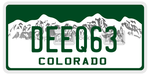 DEEQ63 license plate in Colorado