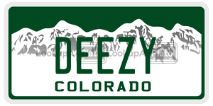 DEEZY  license plate in CO