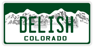 DELISH  license plate in CO