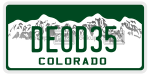 DEOD35  license plate in CO