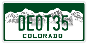 DEOT35  license plate in CO