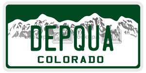 DEPQUA  license plate in CO