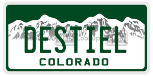 DESTIEL  license plate in CO