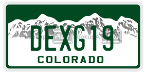DEXG19  license plate in CO