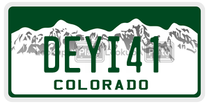 DEYI41  license plate in CO