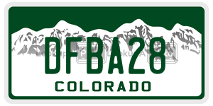 DFBA28  license plate in CO