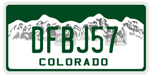 DFBJ57  license plate in CO