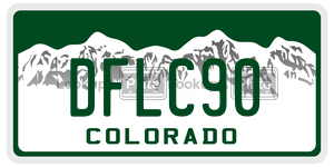 DFLC90 license plate in Colorado