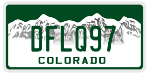 DFLQ97  license plate in CO