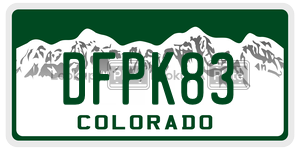 DFPK83 license plate in Colorado