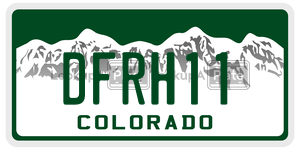 DFRH11  license plate in CO