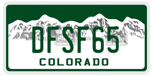 DFSF65  license plate in CO