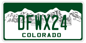 DFWX24  license plate in CO