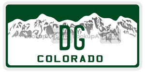 DG  license plate in CO