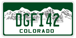 DGFI42  license plate in CO