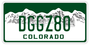 DGGZ80  license plate in CO