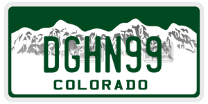 DGHN99  license plate in CO
