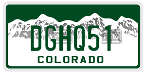 DGHQ51  license plate in CO