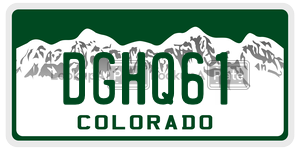 DGHQ61  license plate in CO