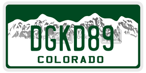 DGKD89  license plate in CO