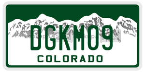 DGKM09  license plate in CO