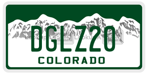 DGLZ20 license plate in Colorado