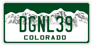 DGNL39  license plate in CO