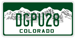 DGPU28 license plate in Colorado