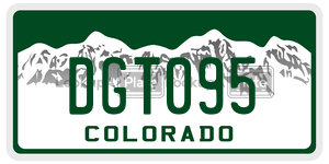 DGT095  license plate in CO