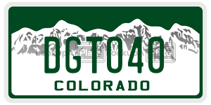 DGTO40  license plate in CO