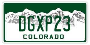 DGXP23  license plate in CO