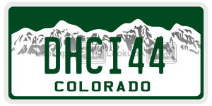 DHCI44  license plate in CO