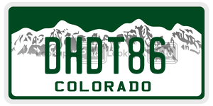 DHDT86 license plate in Colorado