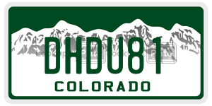 DHDU81  license plate in CO