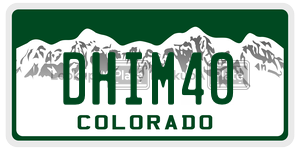 DHIM40  license plate in CO