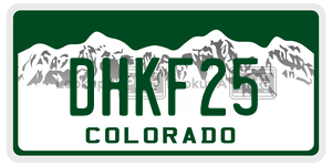 DHKF25  license plate in CO