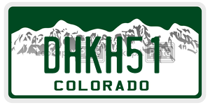 DHKH51  license plate in CO