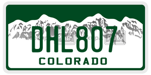 DHL807 license plate in Colorado