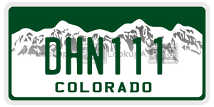 DHN111 license plate in Colorado