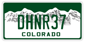 DHNR37  license plate in CO