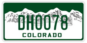 DHOO78  license plate in CO