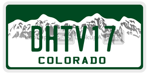 DHTV17  license plate in CO