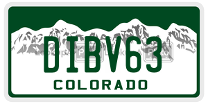 DIBV63  license plate in CO