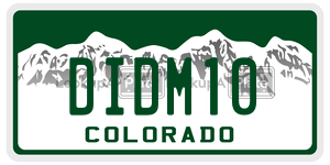 DIDM10  license plate in CO
