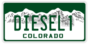 DIESEL1  license plate in CO