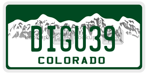 DIGU39  license plate in CO