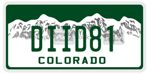 DIID81 license plate in Colorado
