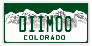 DIIM00  license plate in CO